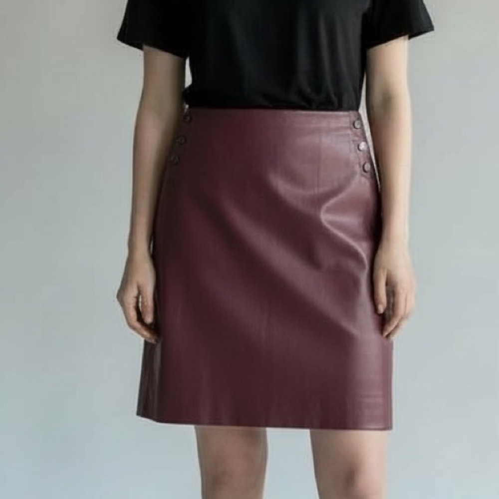 89th & Madison Deep Purple Stretchy Pencil Skirt Size Medium